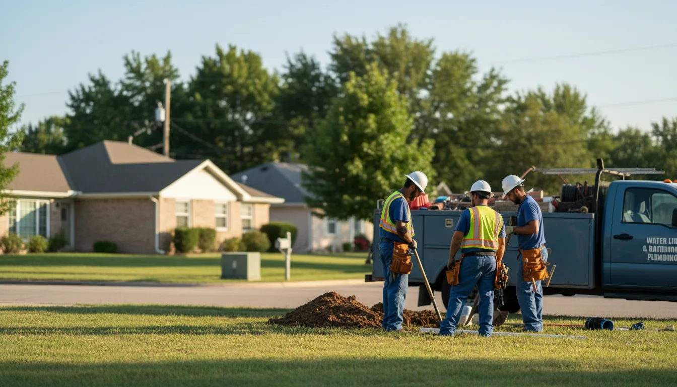 Residential water line and bathroom plumbing service in Sebastian, TX